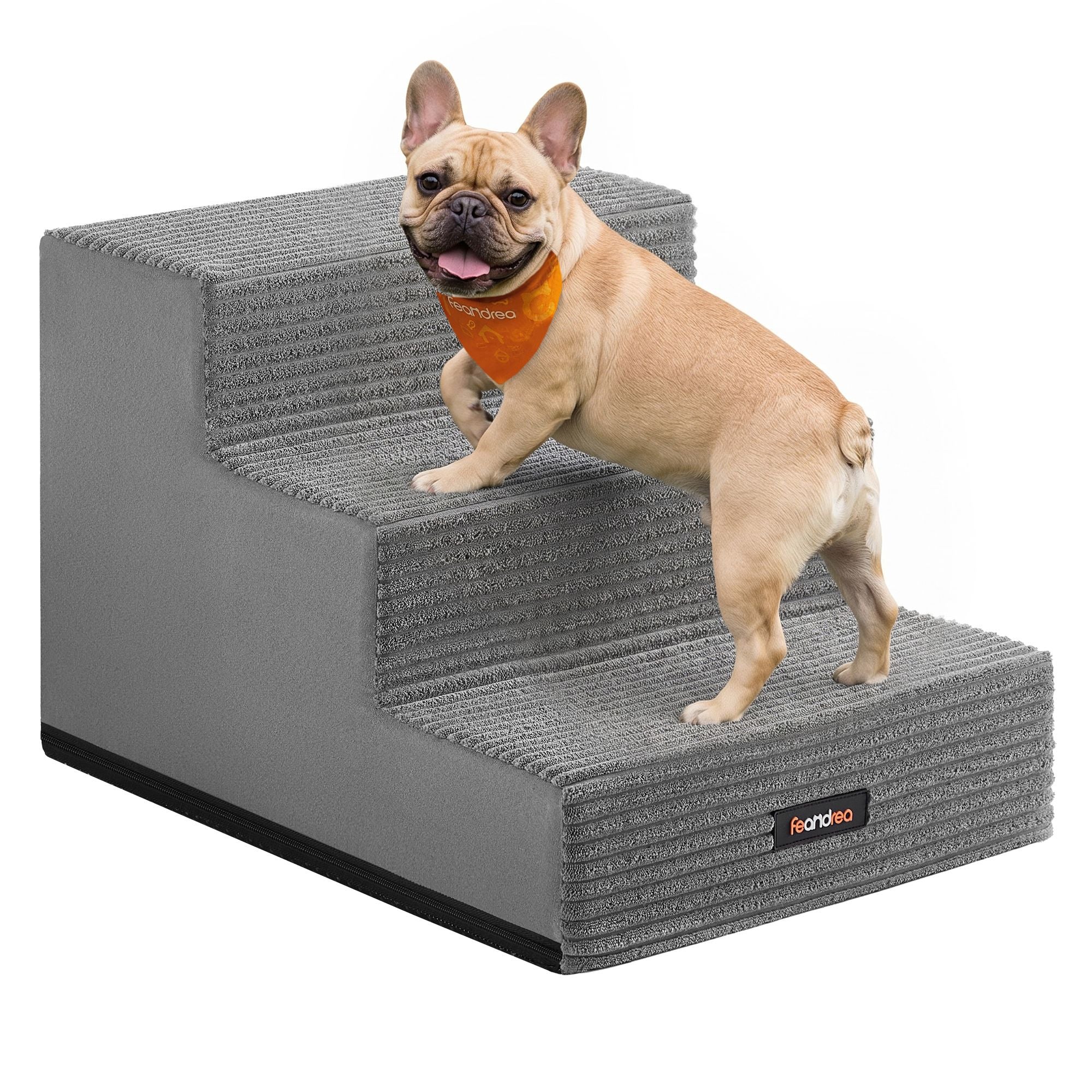 Hondentrap - Met Antislip Treden - Voor Kleine Honden - Grijs - 46 x 40 x 33 cm