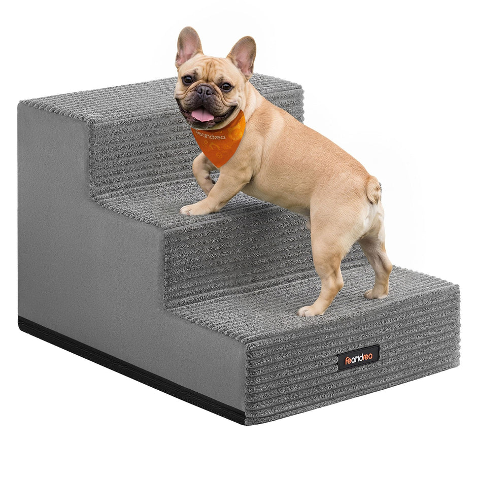 Hondentrap - Met Antislip Treden - Voor Kleine Honden - Grijs - 46 x 40 x 33 cm