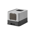 Kulllåda - med lock - varm grå