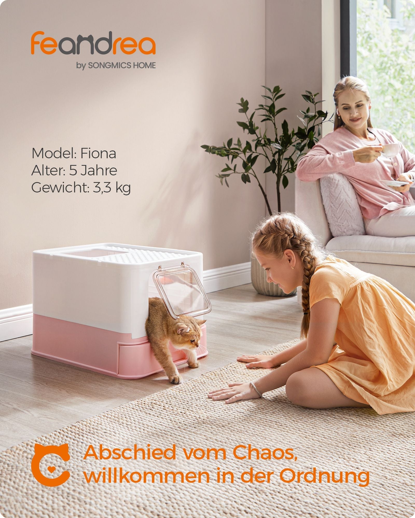 Kulllåda - med lock - varm grå