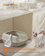 Kattlåda – Öppen modell – Höga sidor och skopa – Hygienisk design