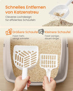 Kattlåda – Öppen modell – Höga sidor och skopa – Hygienisk design