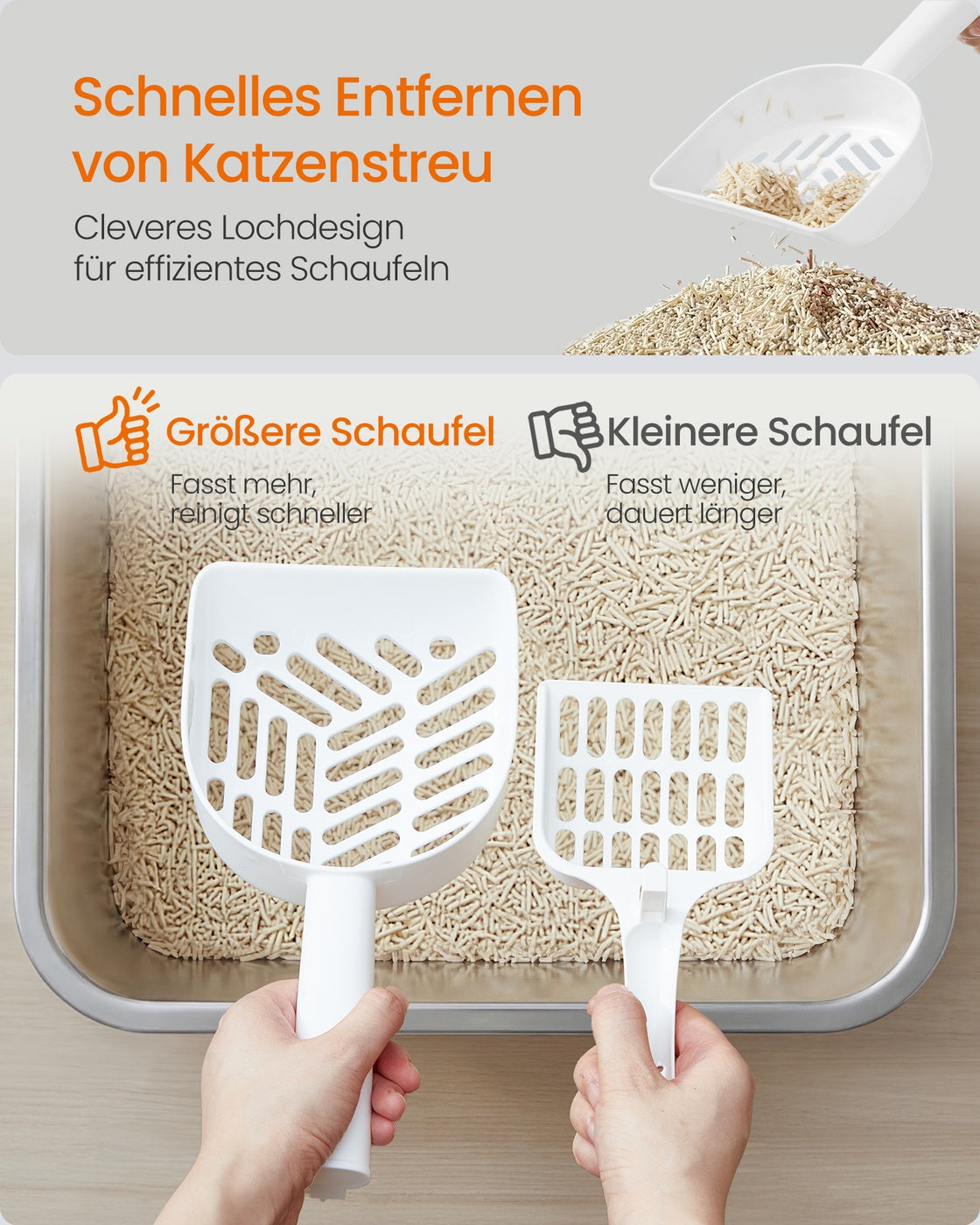 Kattenbak - 40 x 30 x 10 cm - Roestvrij staal - Zilver - Geschikt voor kittens en kleine katten