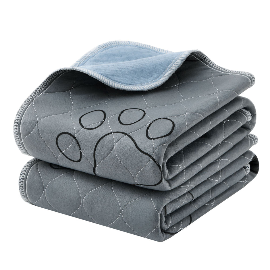 Puppy-onderlegger - Wasbaar en Lekvrij - 2-Delige Set - Grijs - 90 x 60 cm