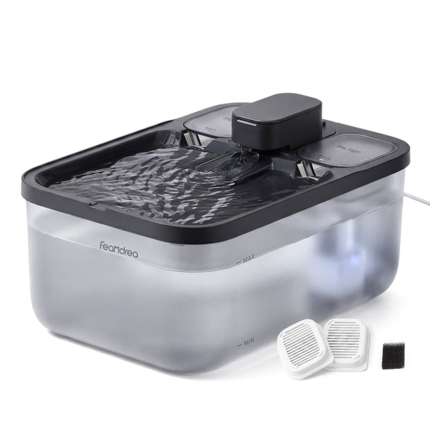 Kattenfontein - 4,5 Liter - Fluisterstil - 3 Filters - Zwart