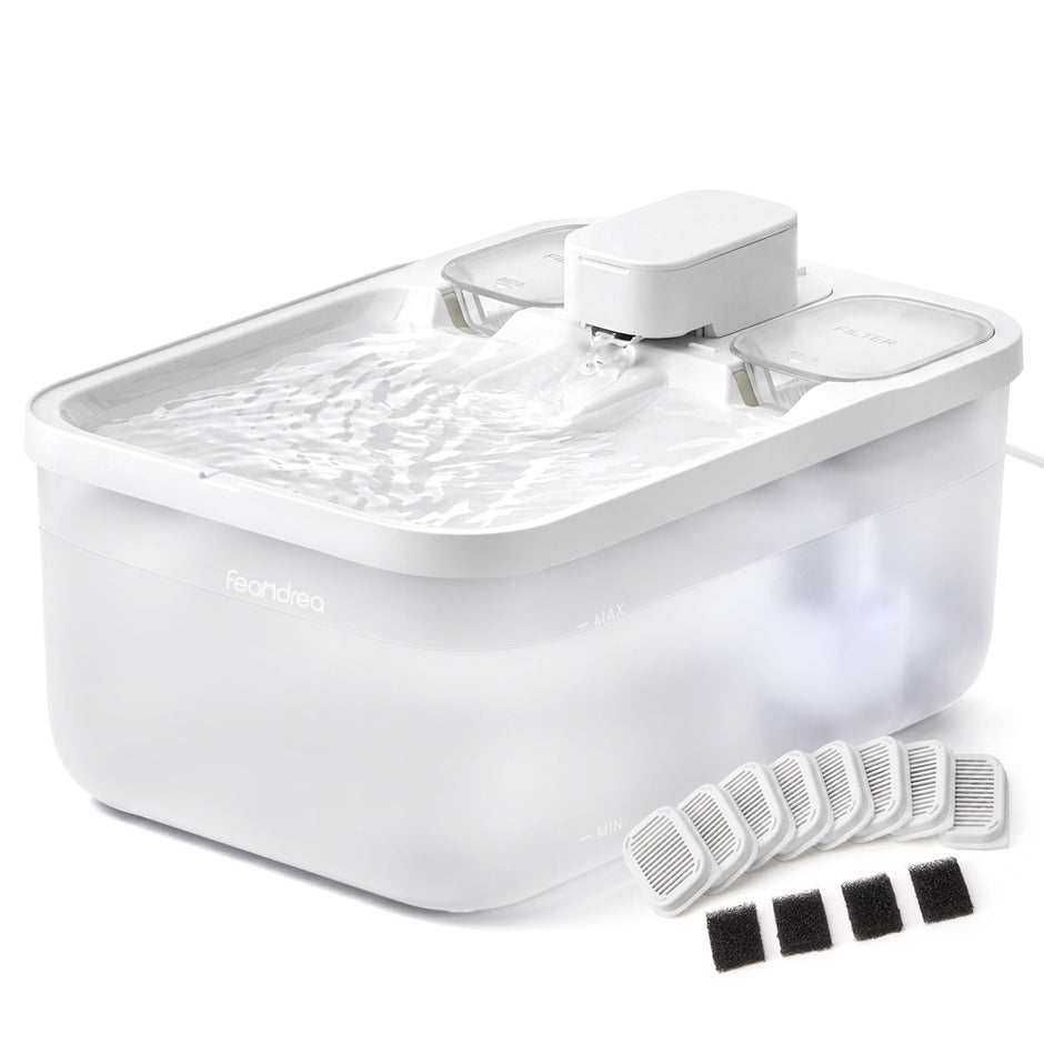 Kattenfontein - 4,5 Liter - Fluisterstil - 12 Filters - Wit