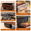 Portabel – utomhusgrill, vikbar kolgrill av metall för camping, – 50,5 x 33,5 x 33,5 cm