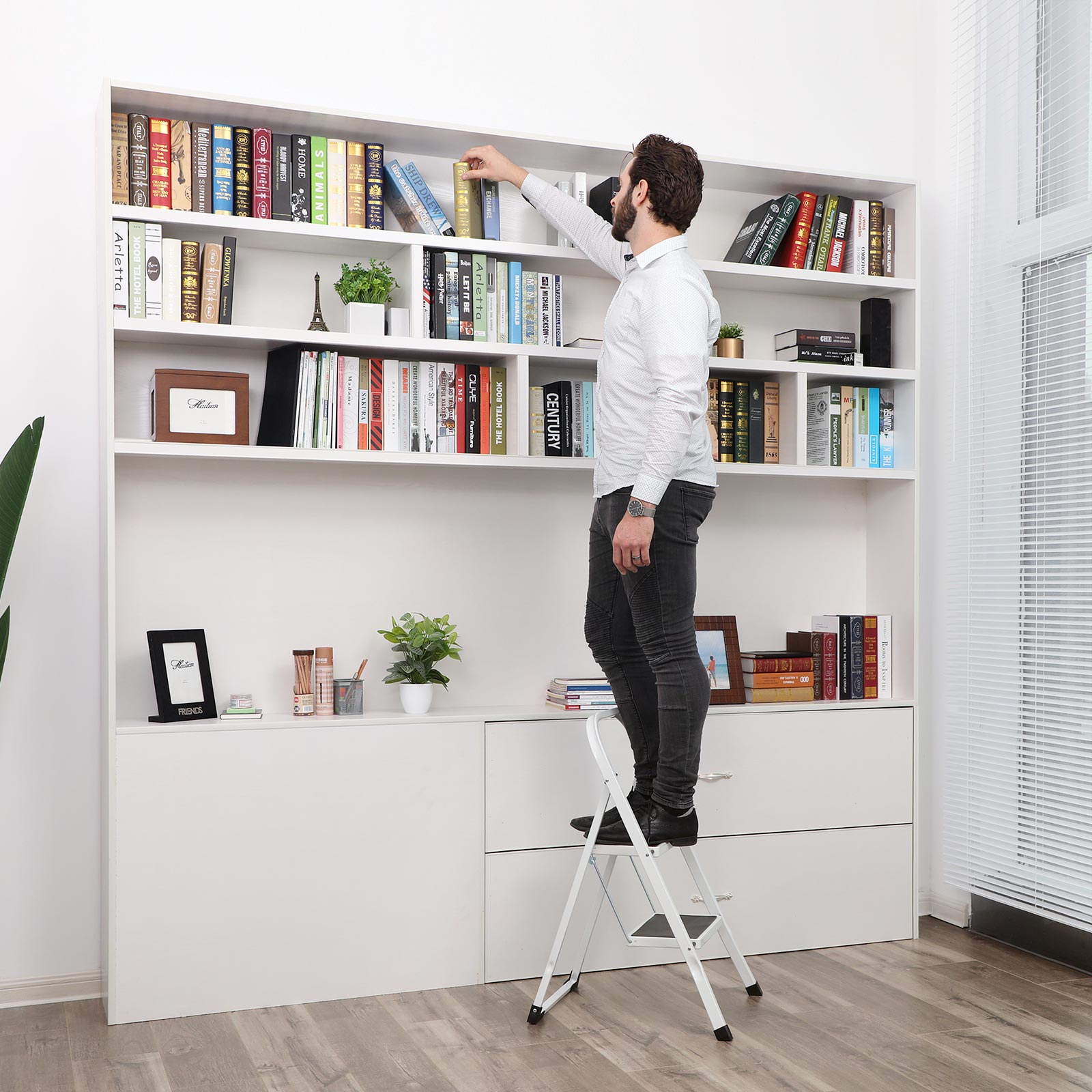 Stairladder - 2 steg - stegpall - metall