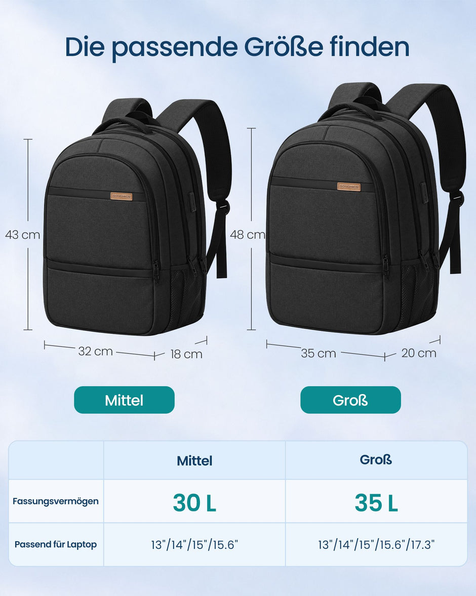 Laptop Rugzak – 35 L – 17,3 Inch – USB-Aansluiting – 180° Te Openen – Zwart