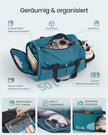 Opvouwbare Sporttas 50 L – Met Schoenenvak en Natvak – Weekendtas – Blauw