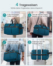 Opvouwbare Sporttas 50 L – Met Schoenenvak en Natvak – Weekendtas – Blauw