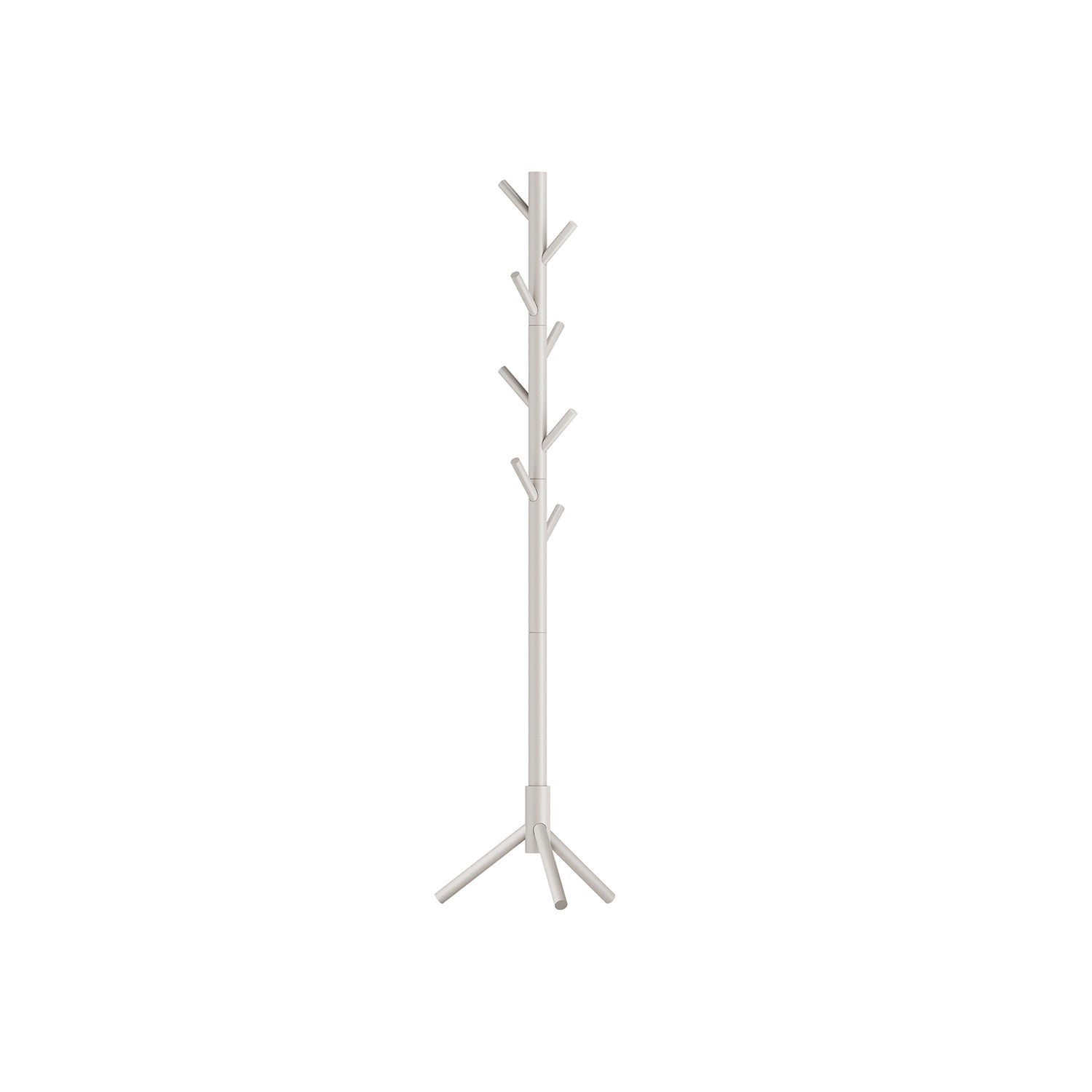 Standing Coat Rack - Tree Model - Solid Wood - 8 Hooks - 3 höjder