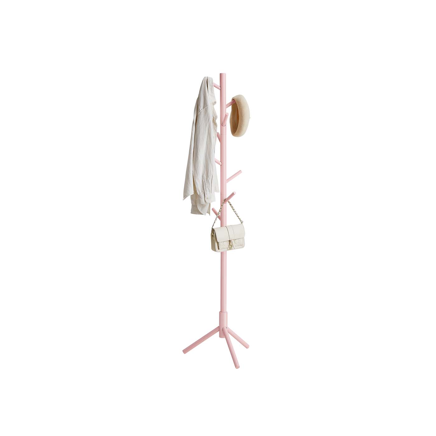 Standing Coat Rack - Tree Model - Solid Wood - 8 Hooks - 3 höjder