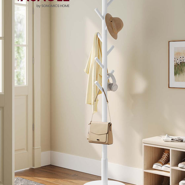 Klädhängare - Trädformad - 8 krokar av massivt trä - Hall eller entré