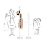 Pälsställ - väggrockställ med 7 krokar - vit