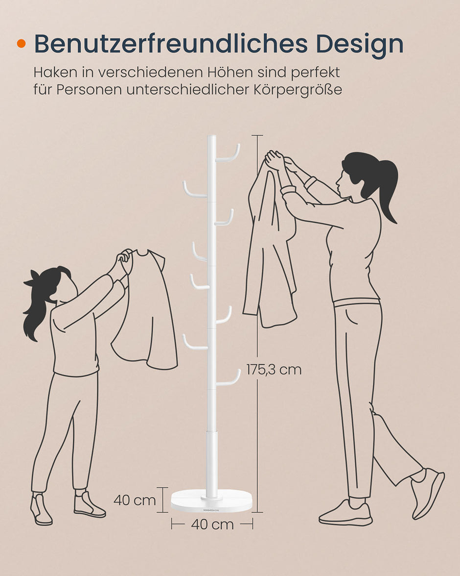 Klädhängare – Kaktusform – Stål – Molnvit