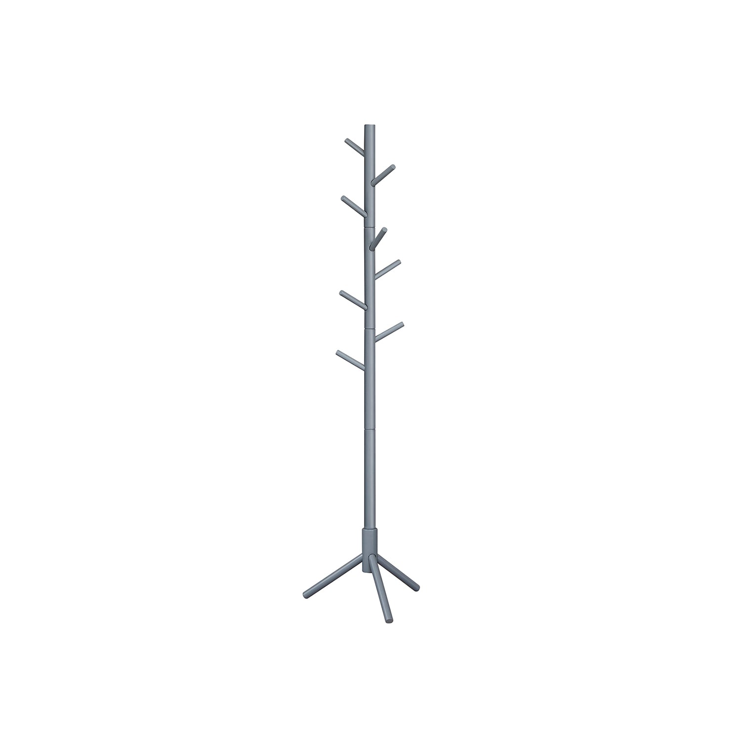 Standing Coat Rack - Tree Model - Solid Wood - 8 Hooks - 3 höjder