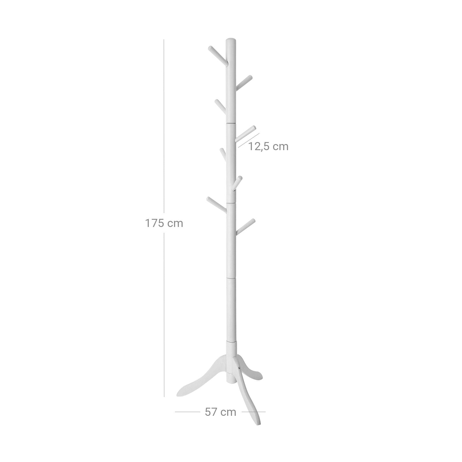 Klädhängare – modern design – vit
