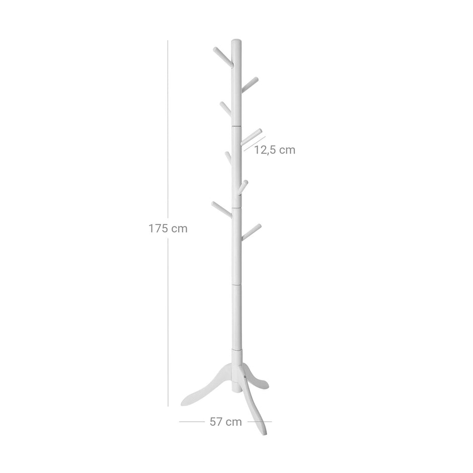 Klädhängare – modern design – vit