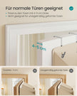 Deurorganizer - 17 x 50 x 150 cm - 9 vakken, 10 zijvakken, opvouwbaar - kleur: zandbeige - maximale belasting 20 kg