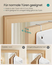 Deurorganizer - 15 x 40 x 140 cm - 5 vakken - opvouwbaar - transparant - wolkenwit - maximaal 15 kg