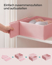 Förvaringsbox Set om 12 – Pastellrosa färg