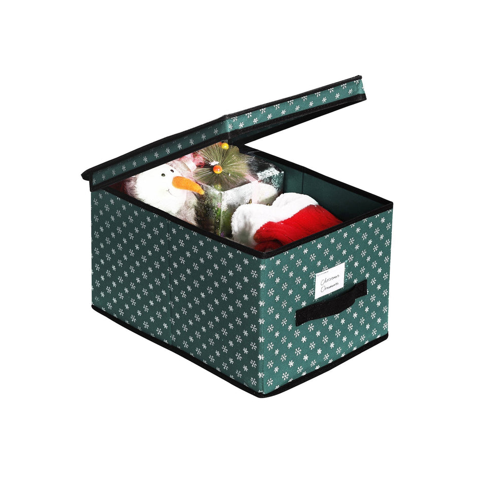 Förvaringsboxar – Set om 3 med lock – Grön