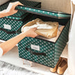 Förvaringsboxar – Set om 3 med lock – Grön
