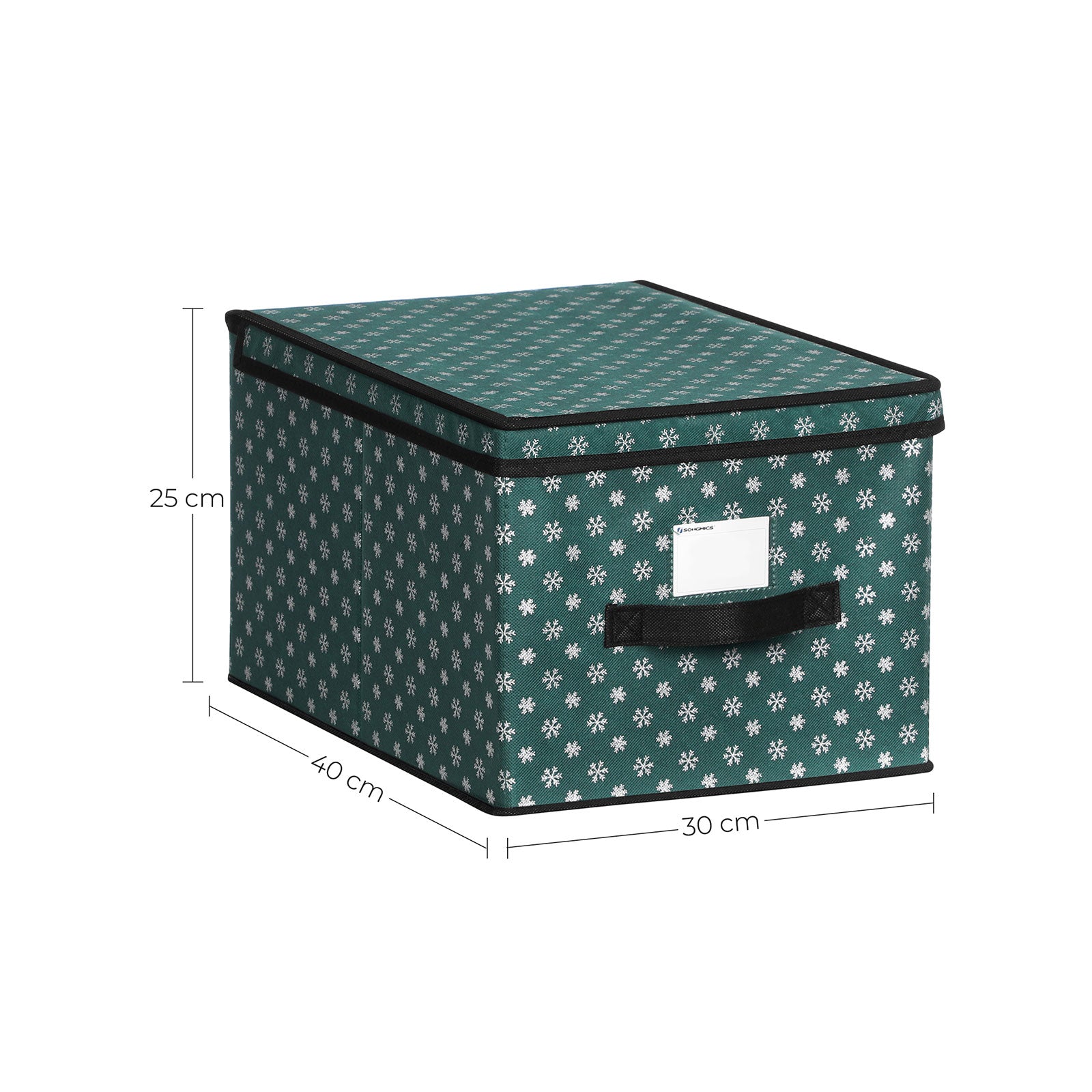 Förvaringsboxar – Set om 3 med lock – Grön