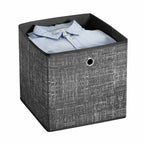 Lagringslådor - arrangör - tyglådor - uppsättning av 6 - svart