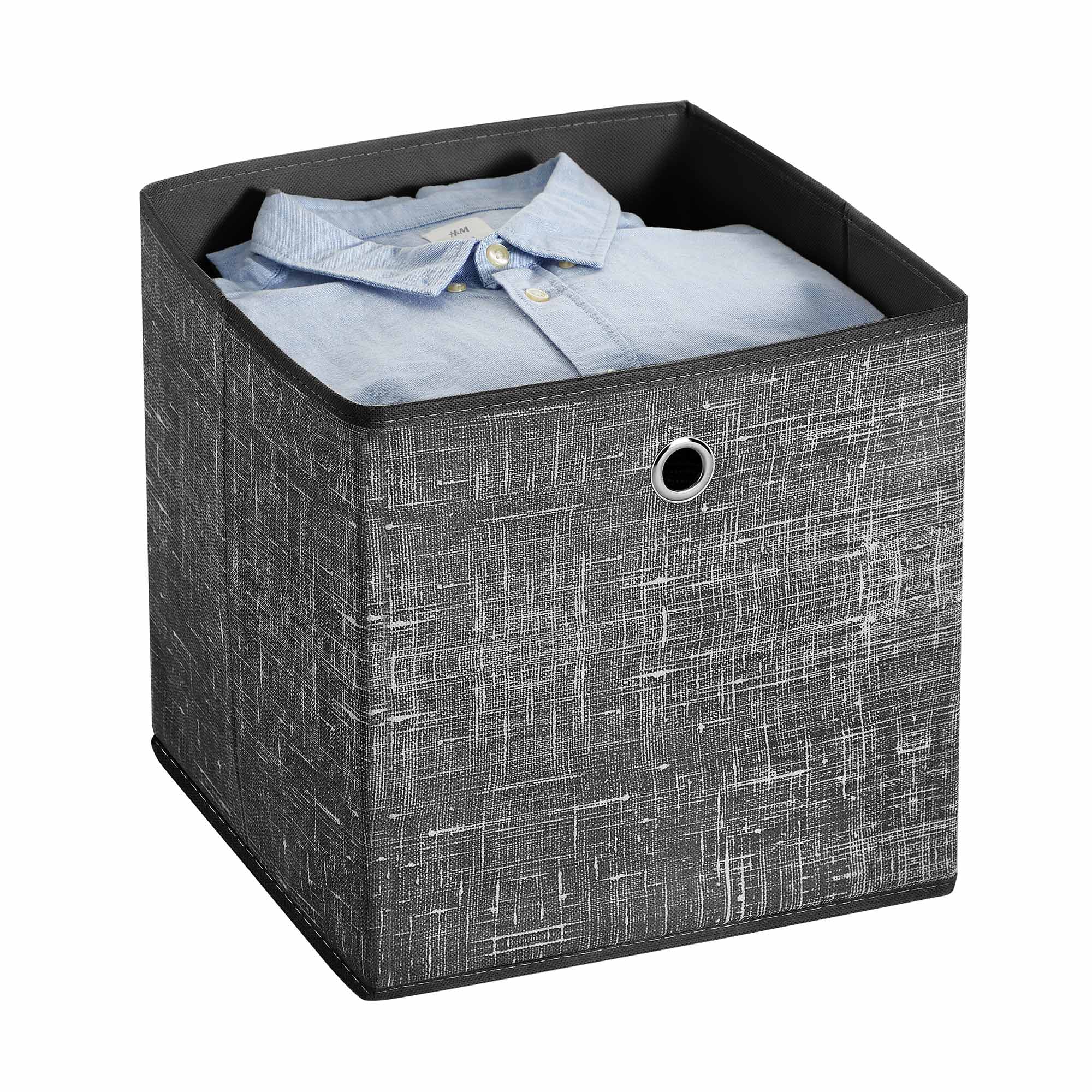 Lagringslådor - arrangör - tyglådor - uppsättning av 6 - svart