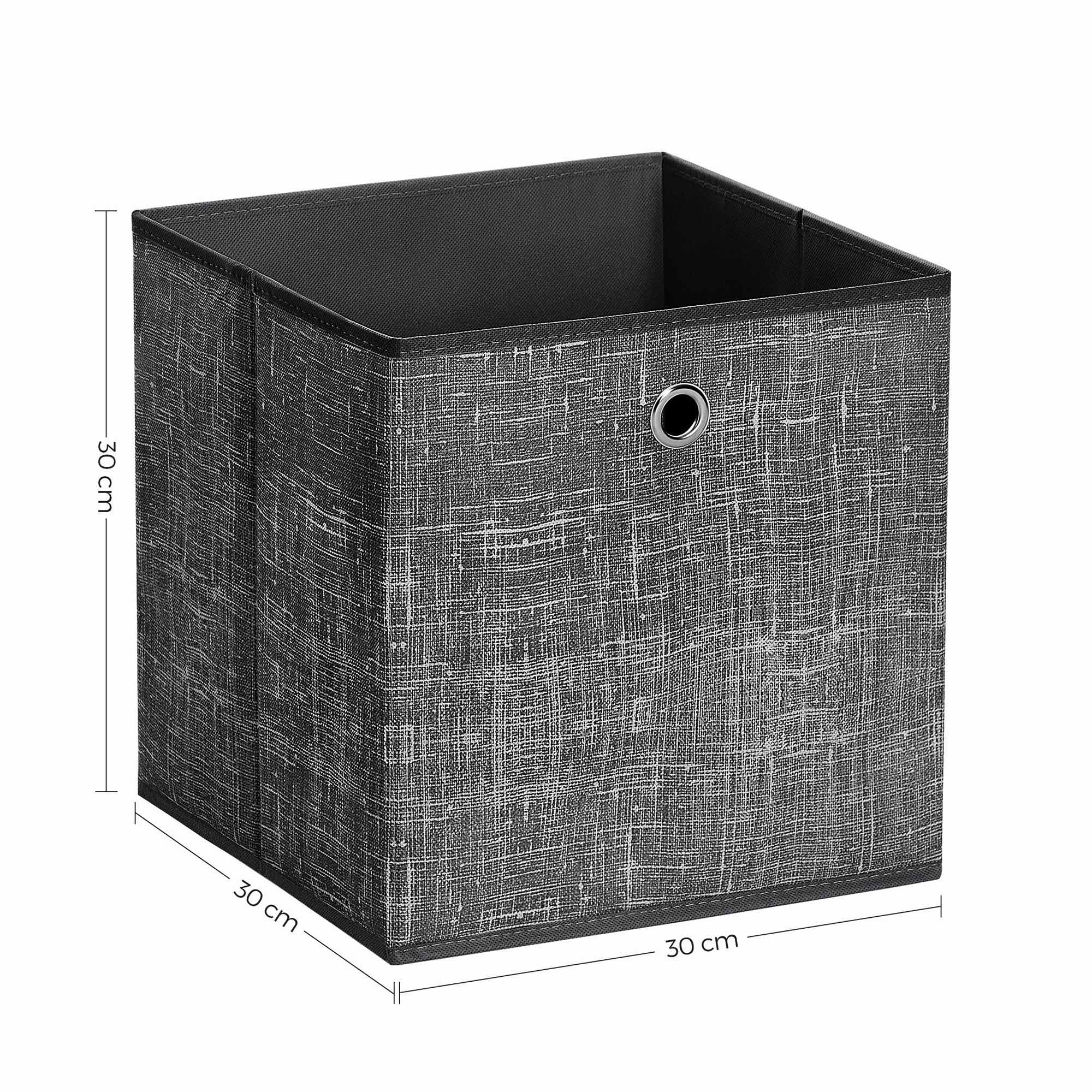 Lagringslådor - arrangör - tyglådor - uppsättning av 6 - svart