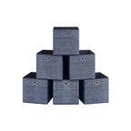 Lagringslådor - arrangör - tyglådor - uppsättning av 6 - svart