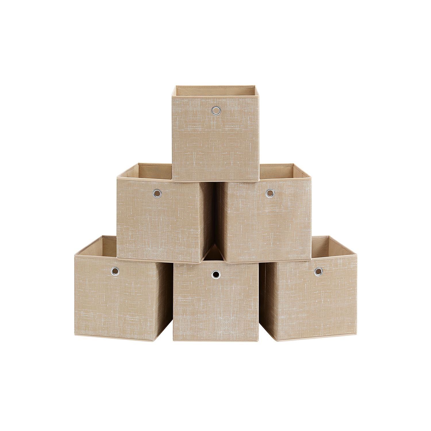 Förvaringsboxar set om 6 – gråmelerad