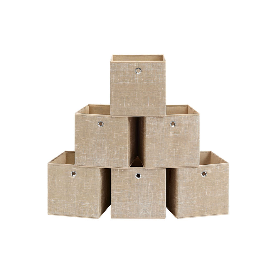 Förvaringsboxar set om 6 – gråmelerad