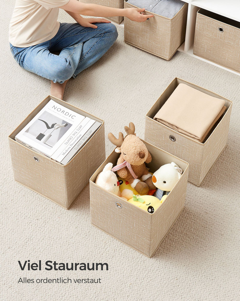 Förvaringsboxar set om 6 – gråmelerad
