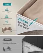 Lagringslådor uppsättningar av 6 40 x 30 x 20 cm sand beige