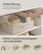 Lagringslådor uppsättningar av 6 40 x 30 x 20 cm sand beige