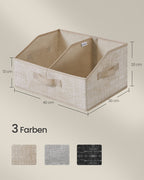 Lagringslådor uppsättningar av 6 40 x 30 x 20 cm sand beige