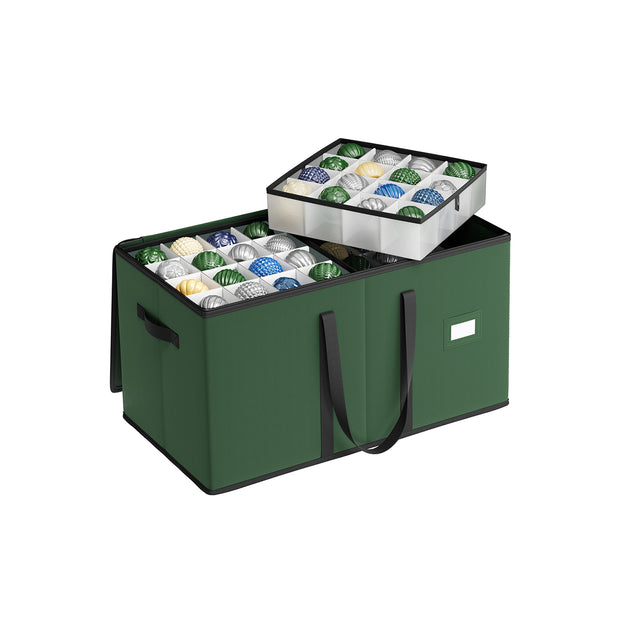 Förvaringslåda för julgranskulor – Rymlig och rejäl – Skogsgrön
