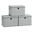 Opbergdozen - 43 x 30 x 30 cm - set van 3 - duifgrijs - maximale belasting 5 kg per doos - 2,2 kg totaalgewicht
