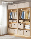 Opbergdozen - 43 x 30 x 30 cm - Set van 3 - Zandbeige - 5 kg per doos