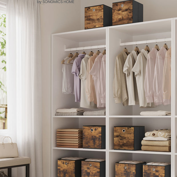 Förvaringsbox set 8-delat – Fällbart och praktiskt – Vintage brun/Svart