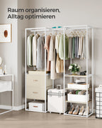 Klädställ - med 2 lådor - naturlig beige