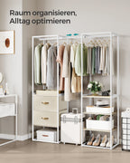 Klädställ - med 2 lådor - naturlig beige
