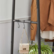 Klädställ – Robust design med 2 hyllor – Vintage brun/svart