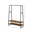 Klädställ – Robust design med 2 hyllor – Vintage brun/svart