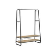 Klädställ – Robust design med 2 hyllor – Vintage brun/svart