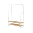 Klädställ – Robust design med 2 hyllor – Vintage brun/svart