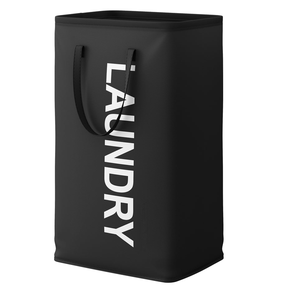 Opvouwbare Wasmand - 80 Liter - Met Handvatten - Oxford Stof - Zwart